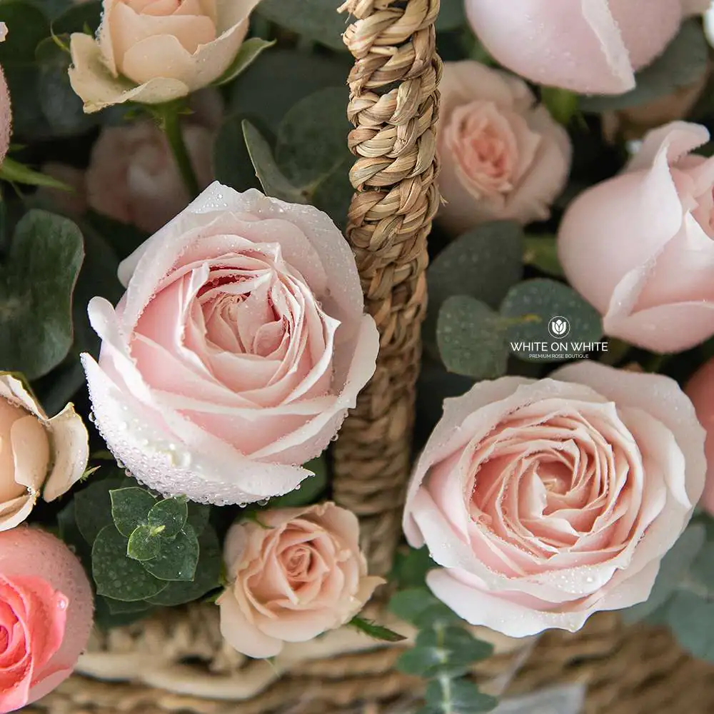 Pinkish Floral Basket Pinkish Floral Basket for birthday, grand opening and retirement, flowers and fruit basket delivery