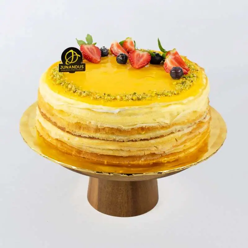 Mango & Passion Crepe Cake For Birthdays Popular Cake