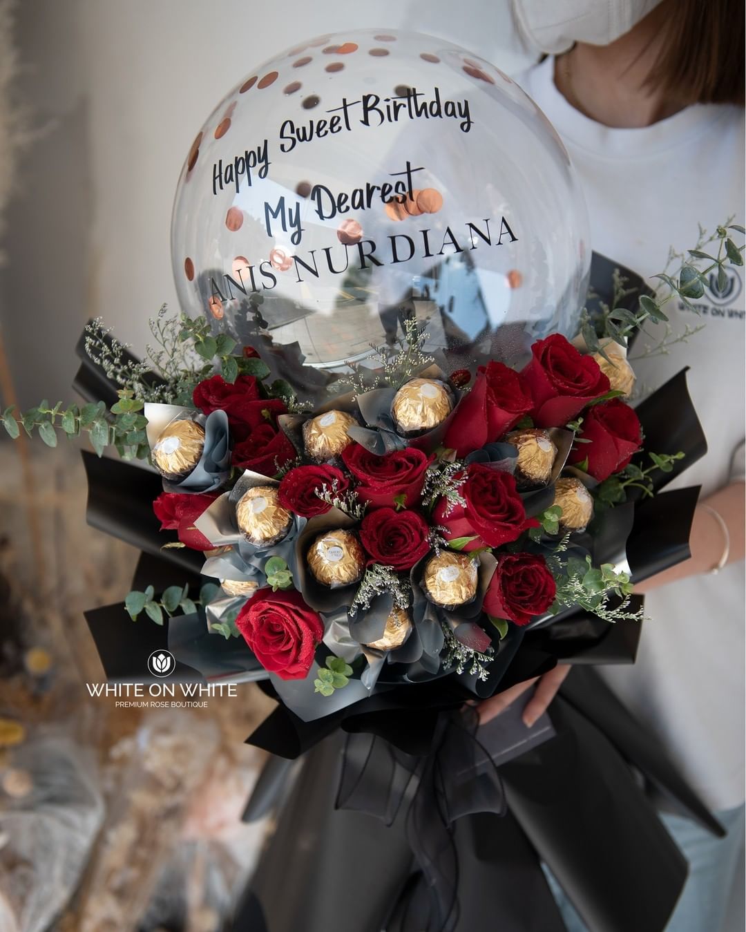 Bouquet coklat belon, hadiah bouquet coklat