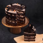 Hazelnut Chocolate Vegan Naked Cake, birthday cake, birthday cake for father, chocolate hazelnut cake