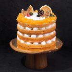 Mango Passion Vegan Naked Cake, birthday cake, birthday cake for father, birthday cake for mother, engagement cake