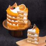 Mango Passion Vegan Naked Cake, birthday cake, birthday cake for father, birthday cake for mother, engagement cake