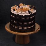 Salted Caramel Vegan Naked Cake, birthday cake, birthday cake for father​, birthday cake for mother, engagement cake, anniversary cake, cake shop