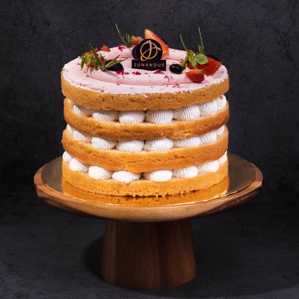 Strawberry Victoria Vegan Naked Cake, engagement cake, anniversary cake, birthday cake
