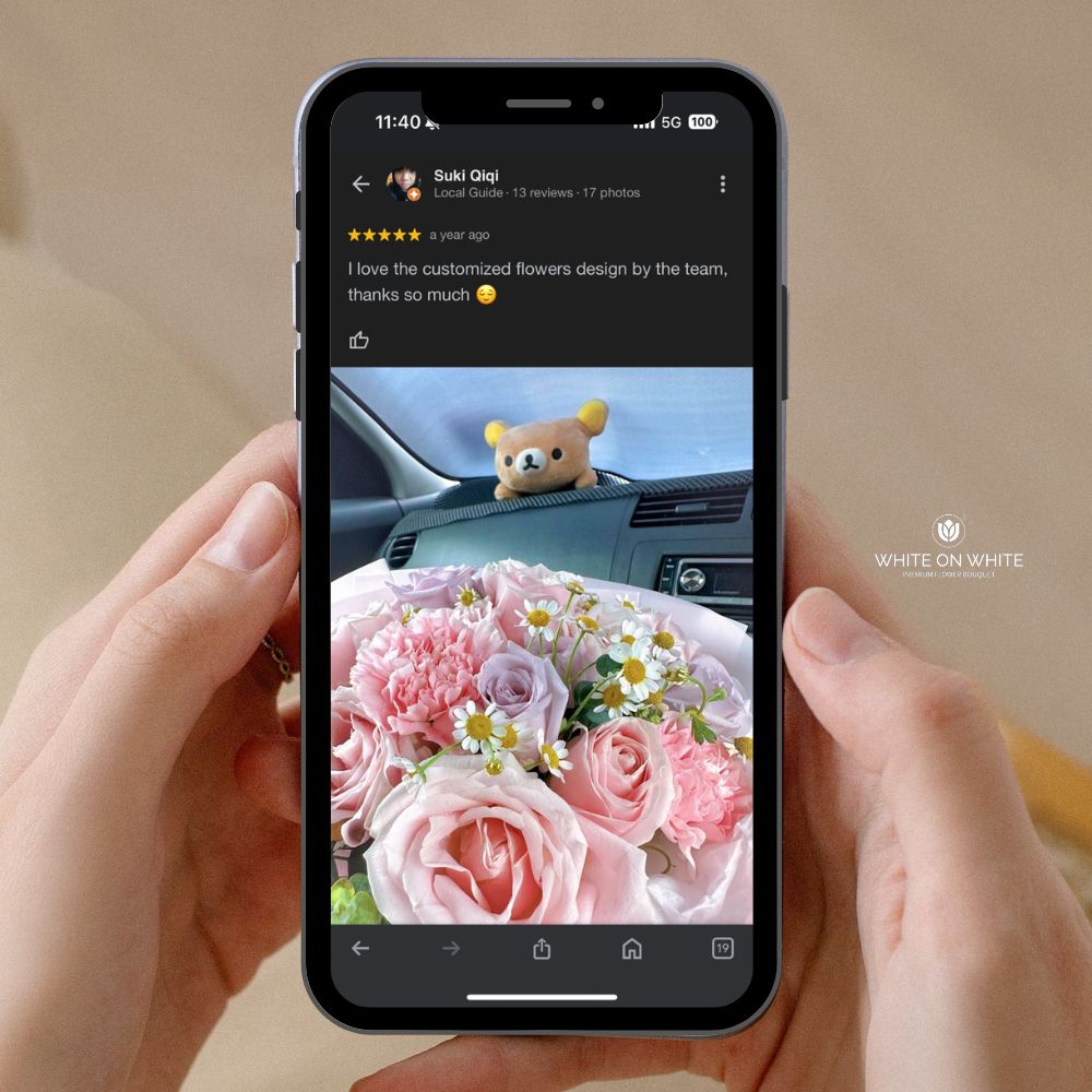 customer review on Customise flower bouquet