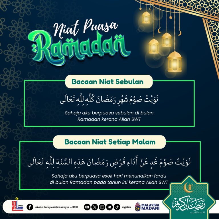 Niat puasa ramadan sebulan dan setiap hari
