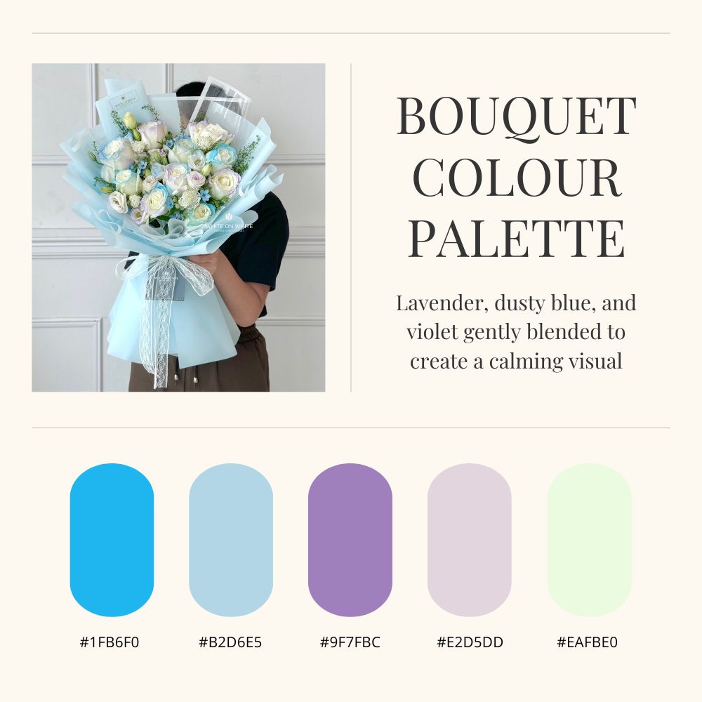Purple and Blue Bouquet Colour Palettle
