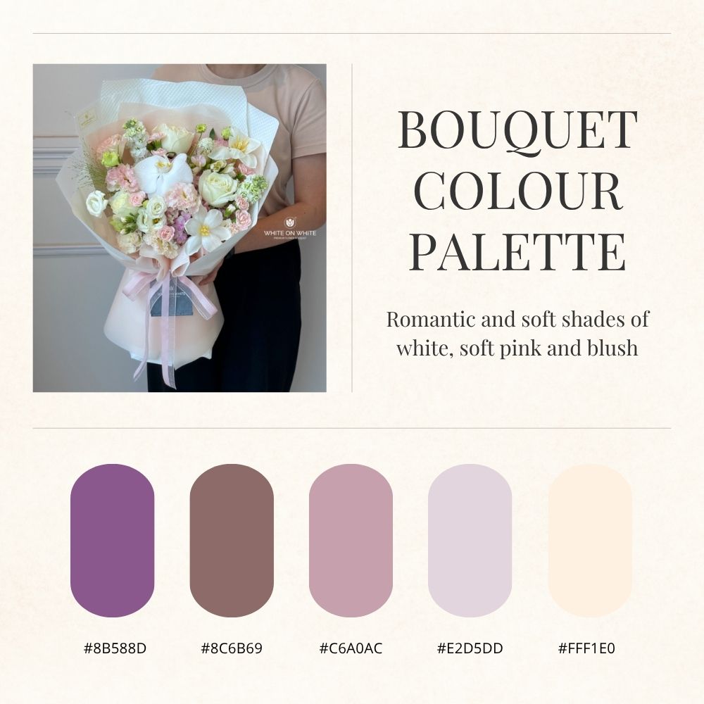 Soft bouquet colour palette