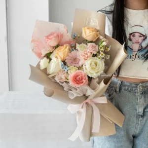 Jenna Flower Bouquet, florist muar, fresh flower, florist, korean flower bouquet, Same-day flower delivery for birthdays, anniversaries & graduations, best florist in Muar, kedai bunga temerloh