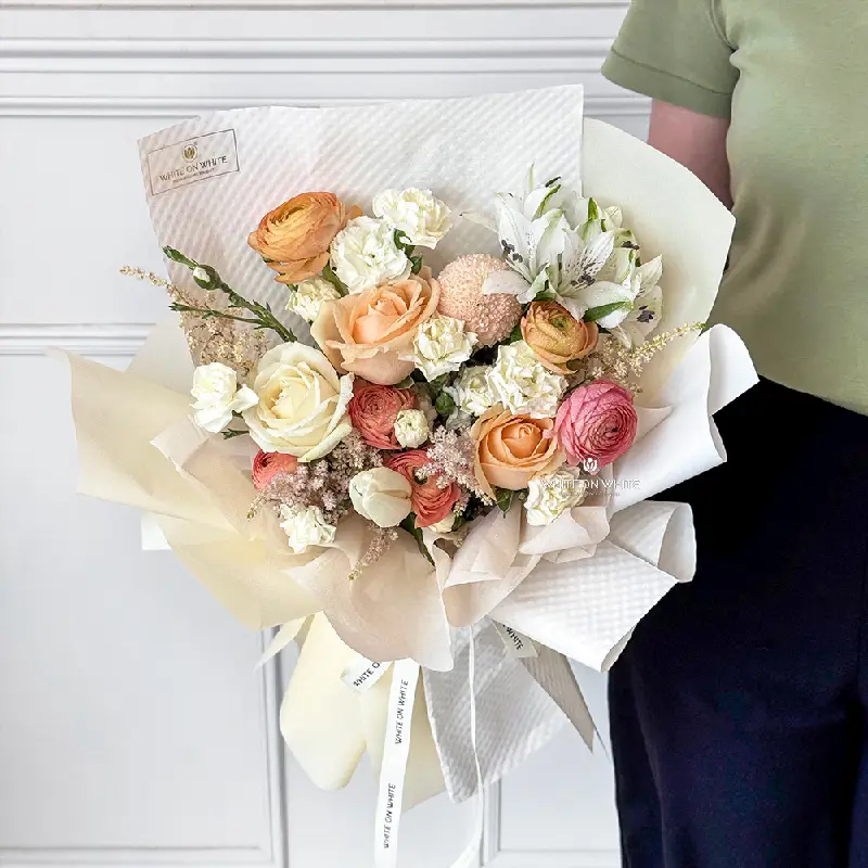 Soft Pastel Bouquet, korean flower bouquet arrangement