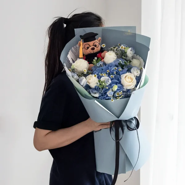 Blue Glory Graduation Bouquet