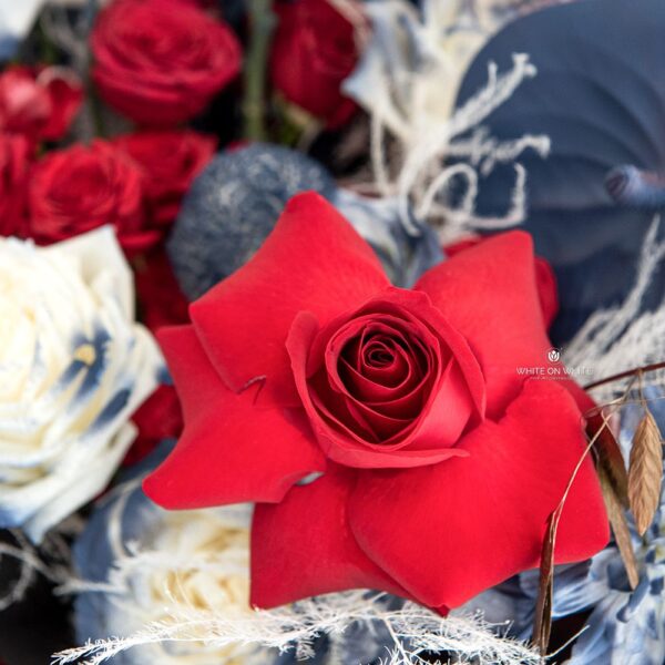 Midnight Charm Bouquet, red rose
