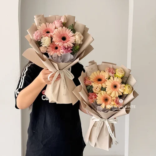 Let's Celebrate Bouquet - Pink & Yellow, graduation bouquet, convo flower bouquet