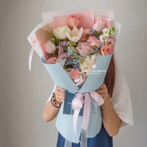 Pastel Rose Tulip Bouquet