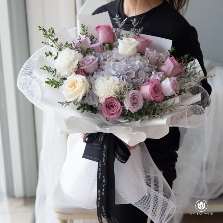 Lilac Hydrangea Flower Bouquet best florist johor bahru Lilac Hydrangea Flower Bouquet for Birthday, Graduation & Friendship, same day flower delivery