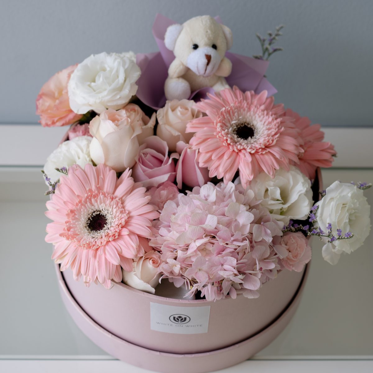 Crepe Box Crepe Box for Birthday, Friendship & Retirement Celebration, retirement flower, arrangements for retirees. floral box and basket