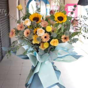 Marvellous flower stand congratulation flowers for new business