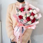 Mix roses bouquet - for birthdays, retirements & graduations