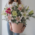 Lily Box for Birthday, Friendship & Retirement Occasion, Retirement Flower Arrangements for retirees