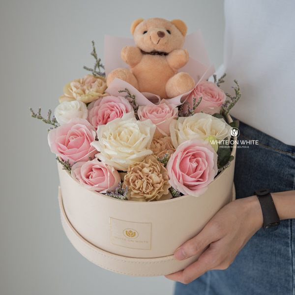 Lush Box for Birthday, Friendship & Retirement Occasion, Retirement Flower Arrangements for retirees, floral box and basket