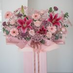 Pretty in Pink flower stand for business opening lady boss