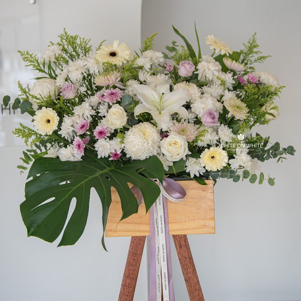 Serene Paradise flower stand - Condolences and Sympathy flowers