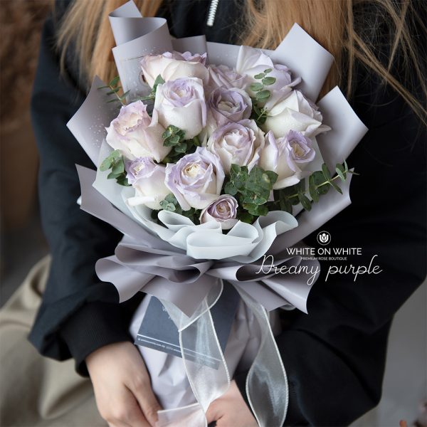 dreamy purple rose bouquet for friendship & Qixi Festival, Chinese Valentine's Day flower delivery
