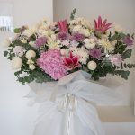 Graceful Solace stand for condolence and sympathy, condolence flower stand