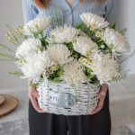 Purity Love condolence flower basket
