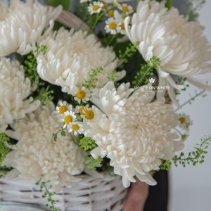 Purity Love condolence flower basket