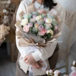 Sweet Aurora Bouquet, florist singapore, White On White flower shop singapore